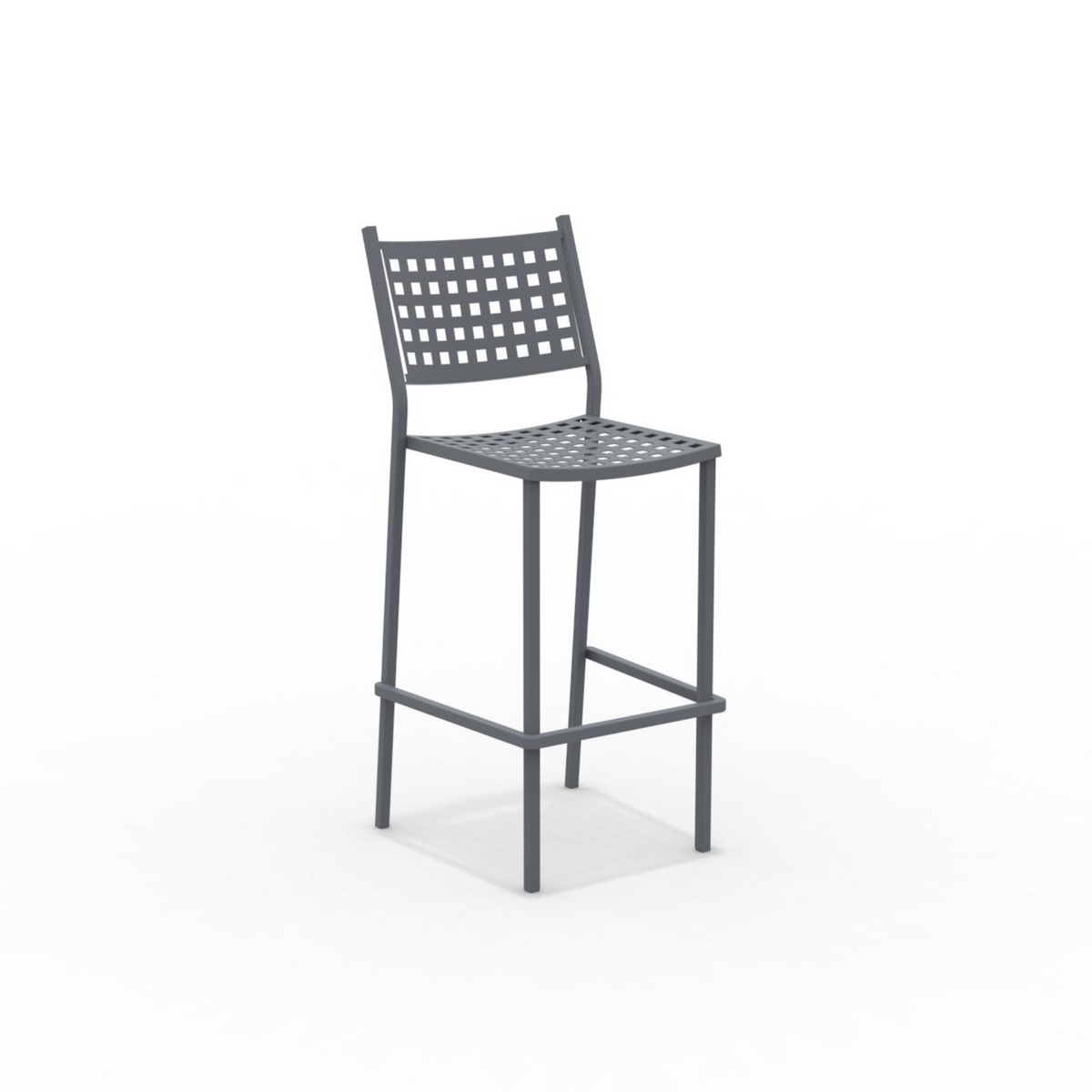 Sgabello in metallo moderno impilabile da giardino "Alice" cm 44x51 107h