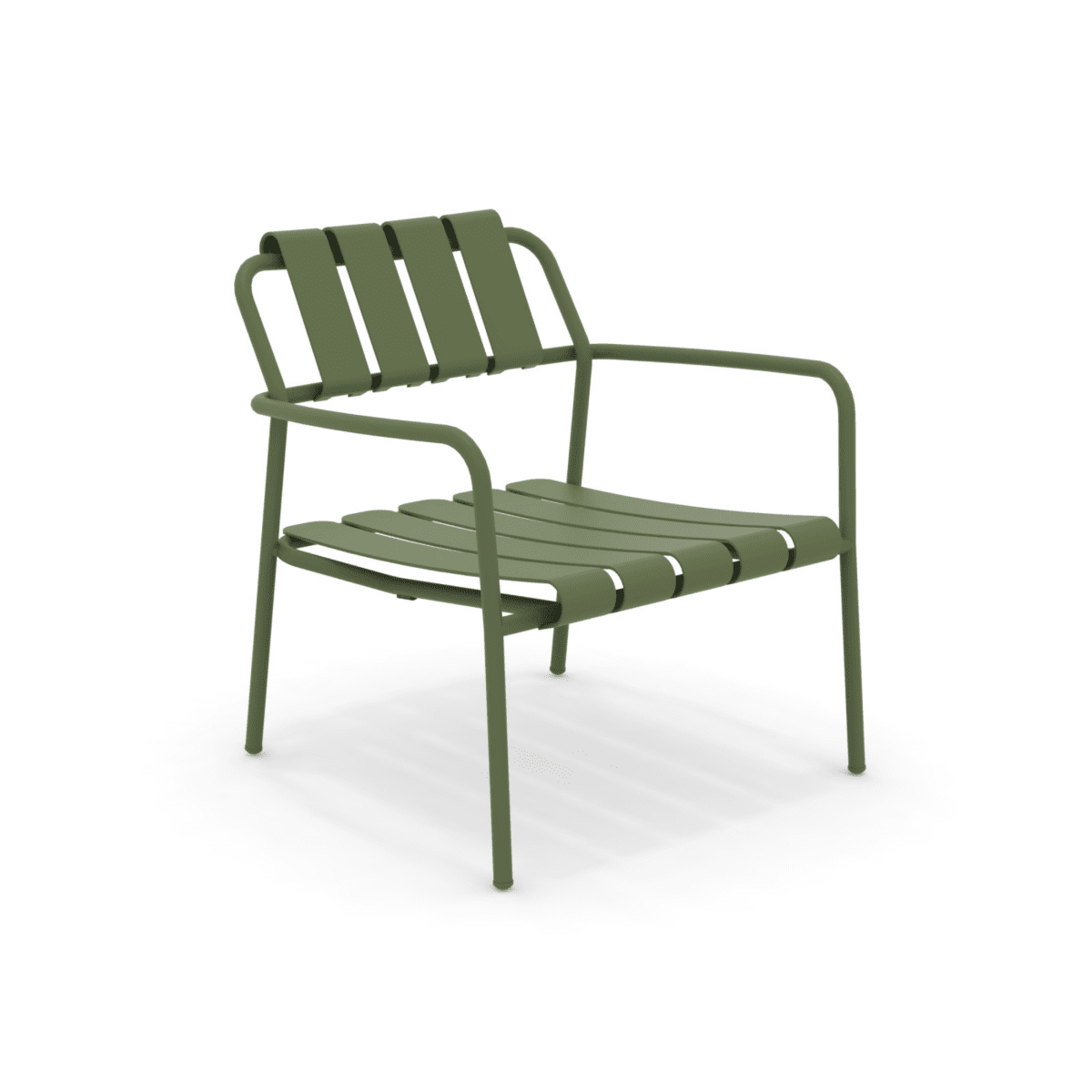 Poltrona bassa da giardino in alluminio "Verdea" sedia lounge cm 72x70 76h - MondoViro