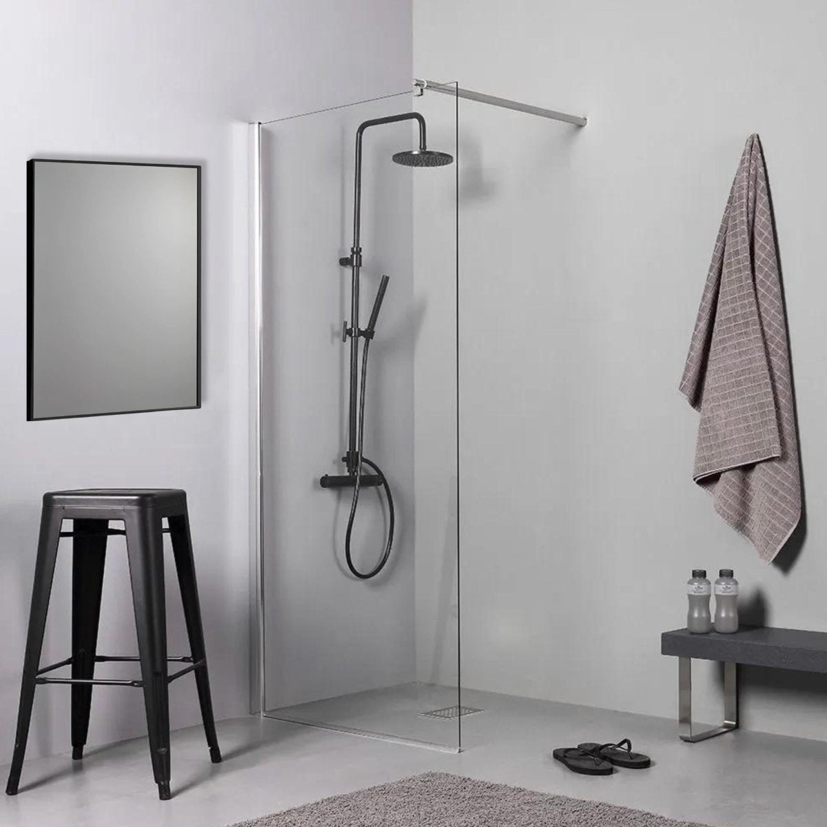 Specchio filo lucido "Napa" reversibile con bordino nero opaco - MondoViro