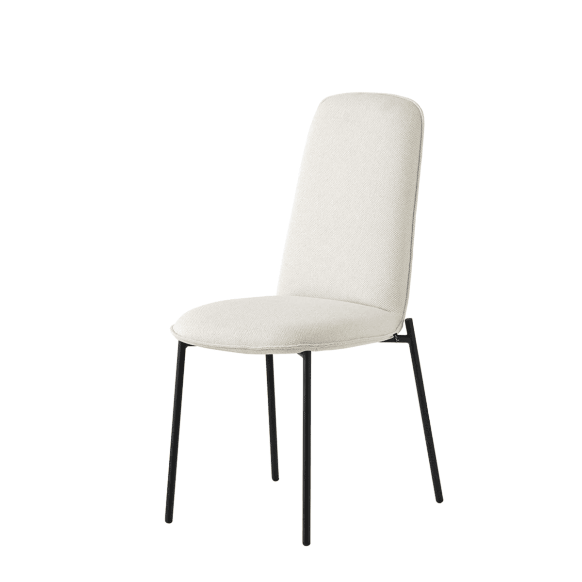 Set di sedie moderne da soggiorno "Riley" in tessuto imbottito cm 48x60 95h - MondoViro