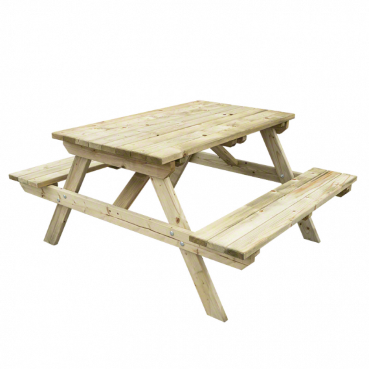 Tavolo da pic nic per esterno "Garden" in legno di conifera con sedili cm 180x150 70h