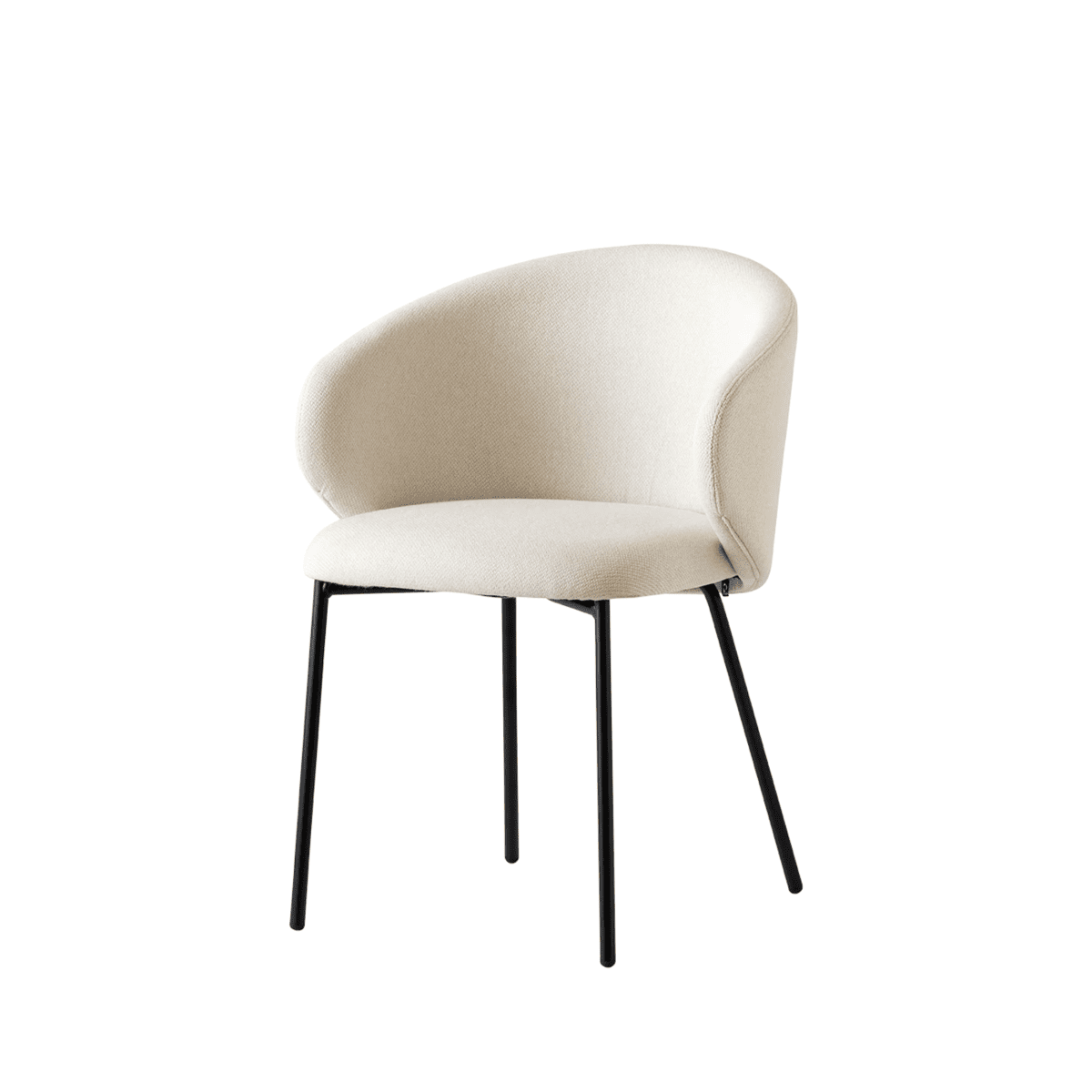 Set di sedie moderne da soggiorno "Tuka" con schienale imbottito cm 55x56 76h - MondoViro