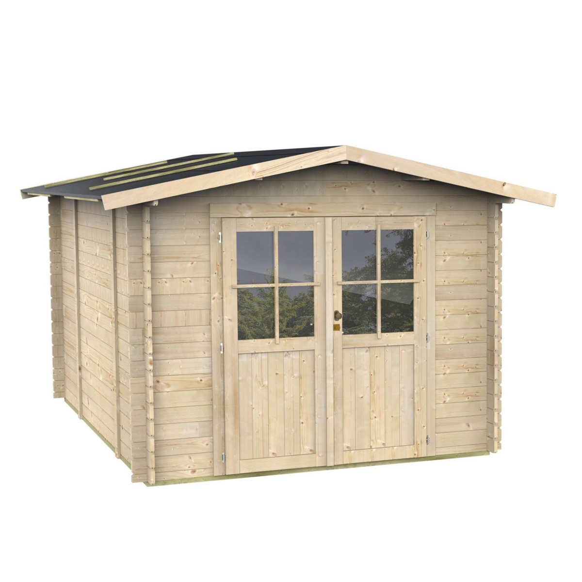Casetta in legno da giardino "Opera" cm 250x250 207h porta doppia finestrata