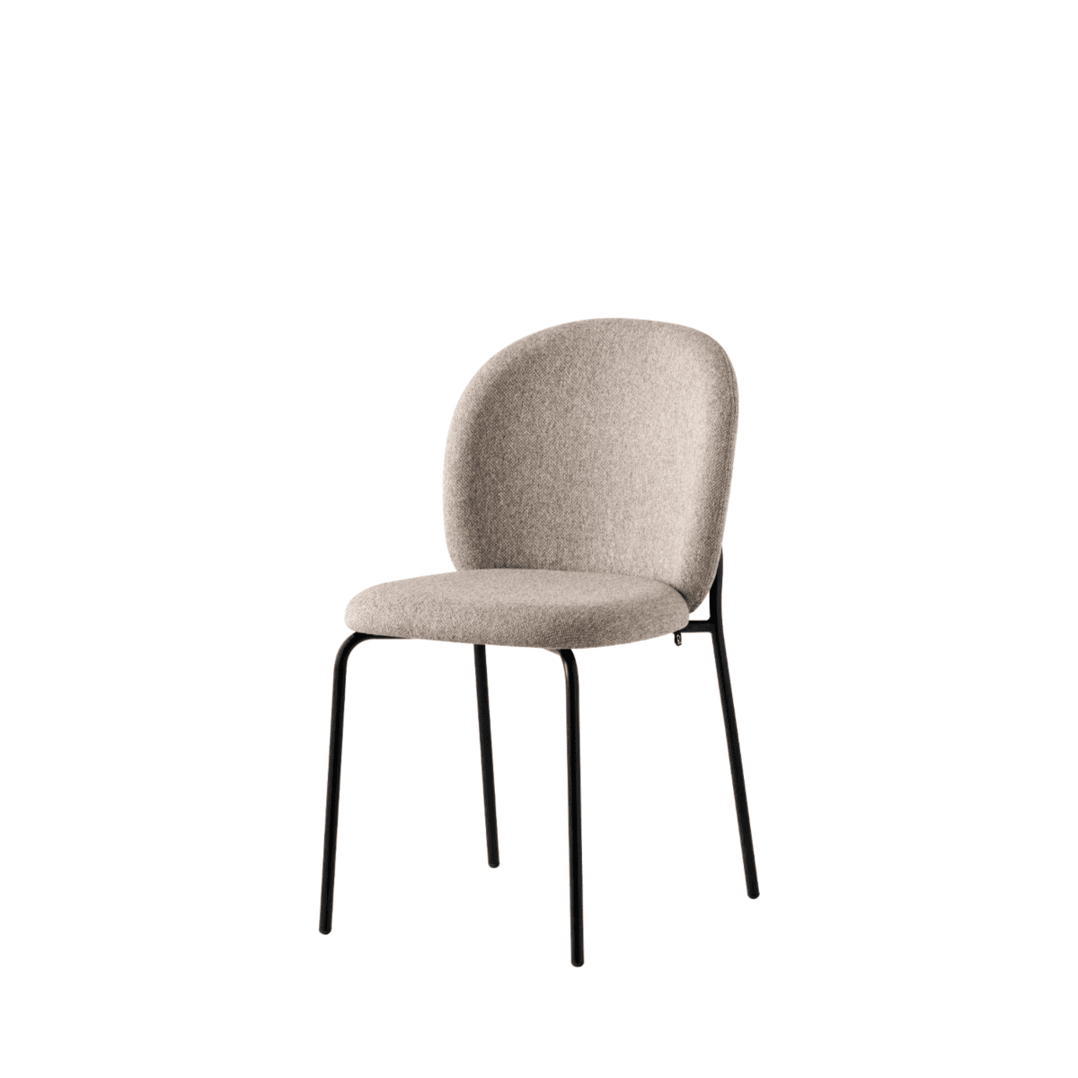 Set di sedie moderne da soggiorno "Cozy Mid" in metallo con seduta imbottita cm 46,5x57,5 82,5h - MondoViro