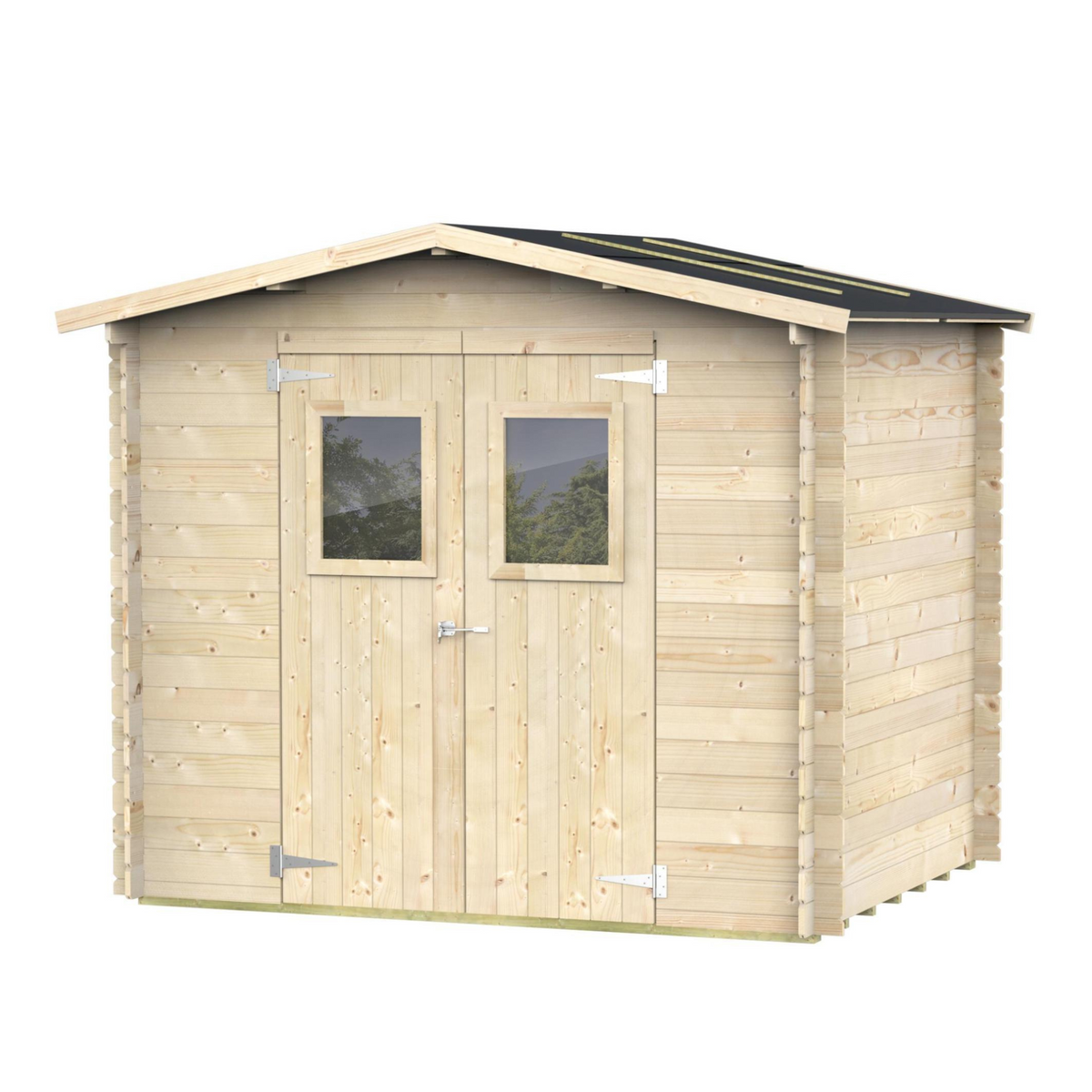 Casetta in legno da giardino "Hobby" cm 248x198 217h porta doppia finestrata