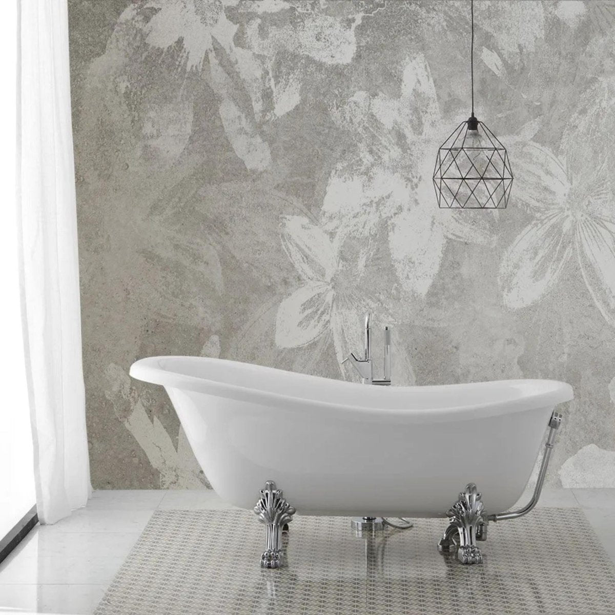 Vasca da bagno classica freestanding "Romanza" in marmo ricomposto cm 168x76 55h - MondoViro