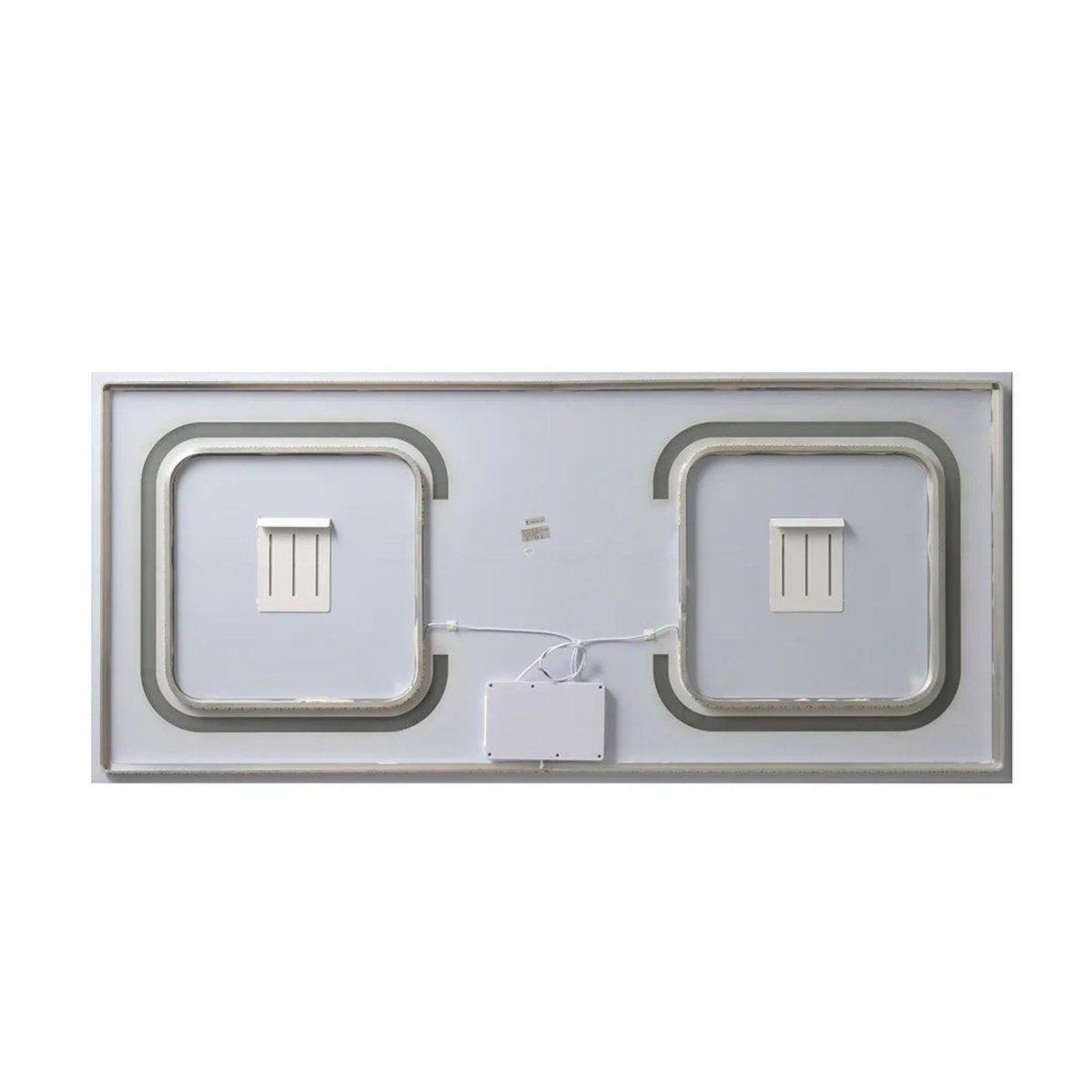 Specchio a led da bagno "Luce" a doppia postazione in alluminio cm 180x80h - MondoViro