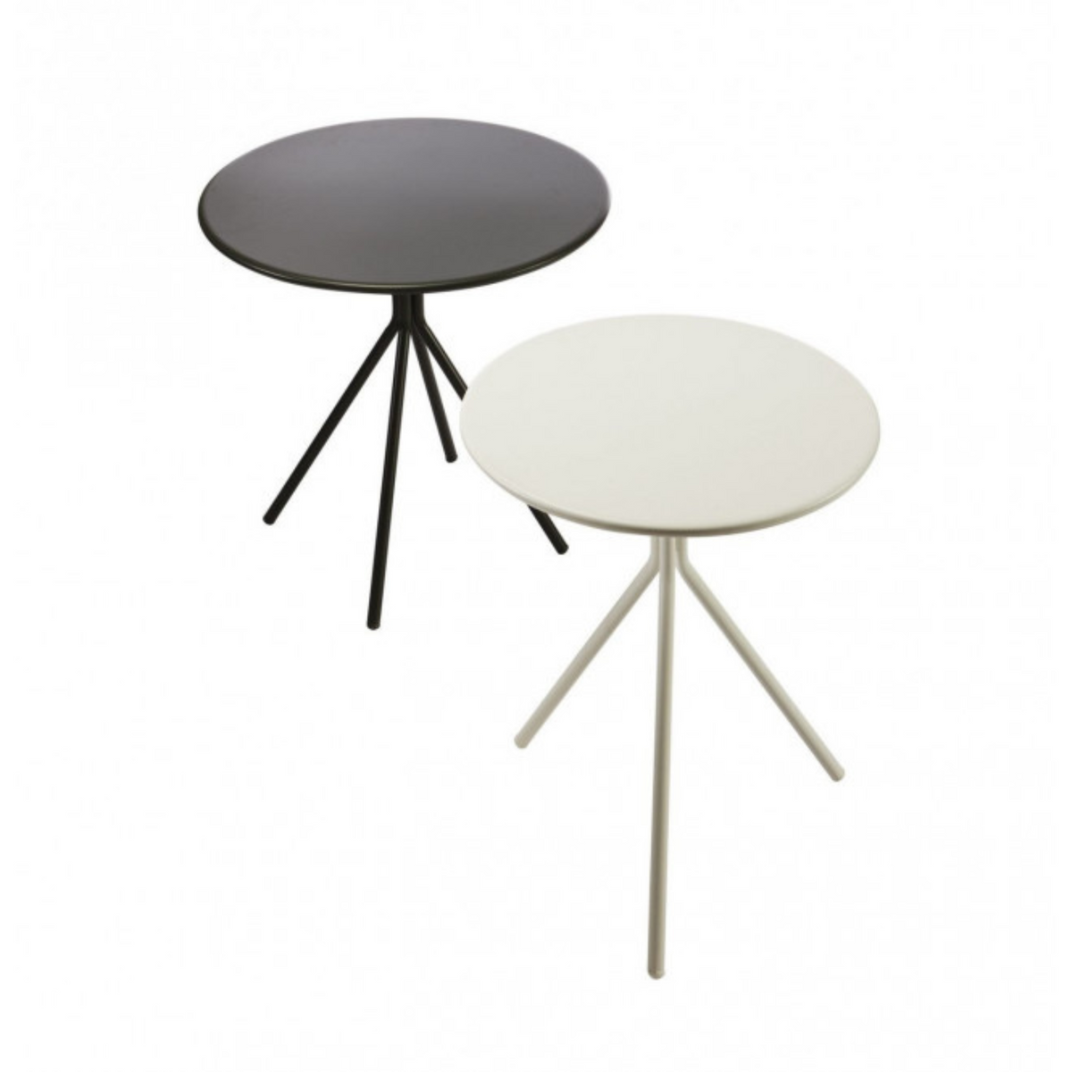 Tavolo tondo in metallo zincato "Twist15" per giardino smontabile h 75 cm