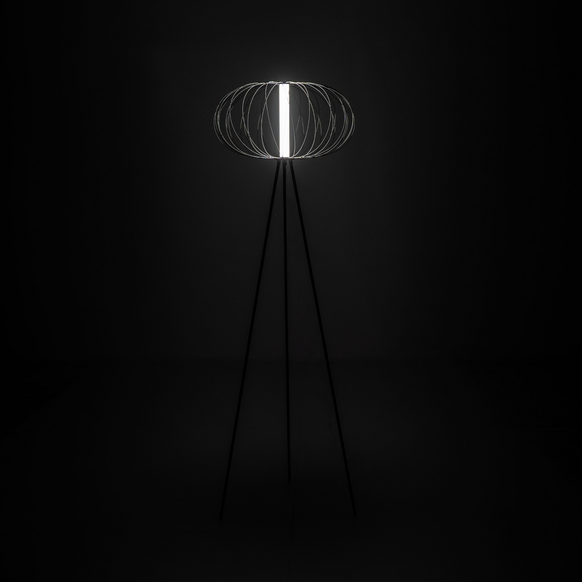 Lampada LED con paralume in acciaio "Jaula" da terra tavolo e sospesa