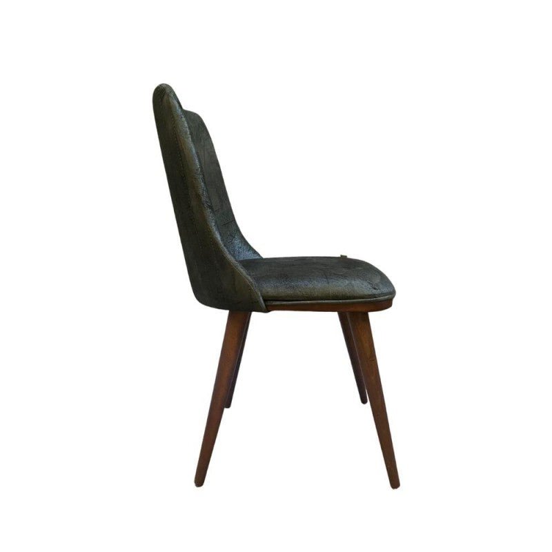 Set di sedie da pranzo "Diana" imbottite in vellutino con gambe in legno cm 50x48 87h - MondoViro