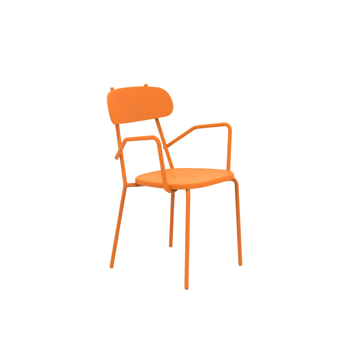 Sedie "Fox" da giardino in metallo verniciato impilabili cm 53x53 84h