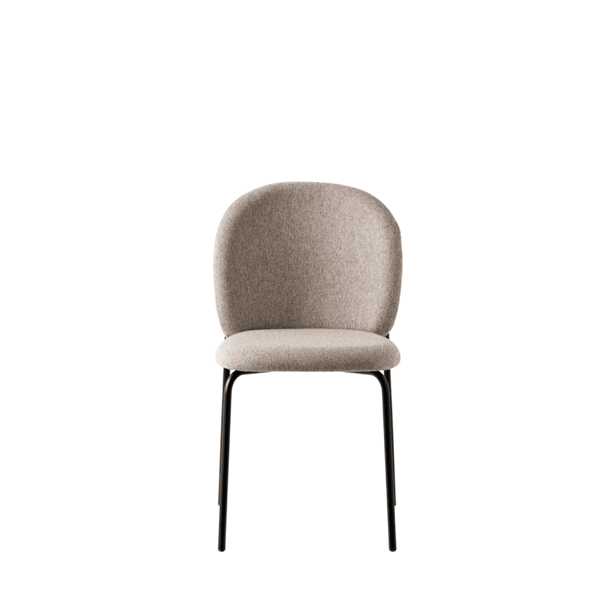 Set di sedie moderne da soggiorno "Cozy Mid" in metallo con seduta imbottita cm 46,5x57,5 82,5h - MondoViro