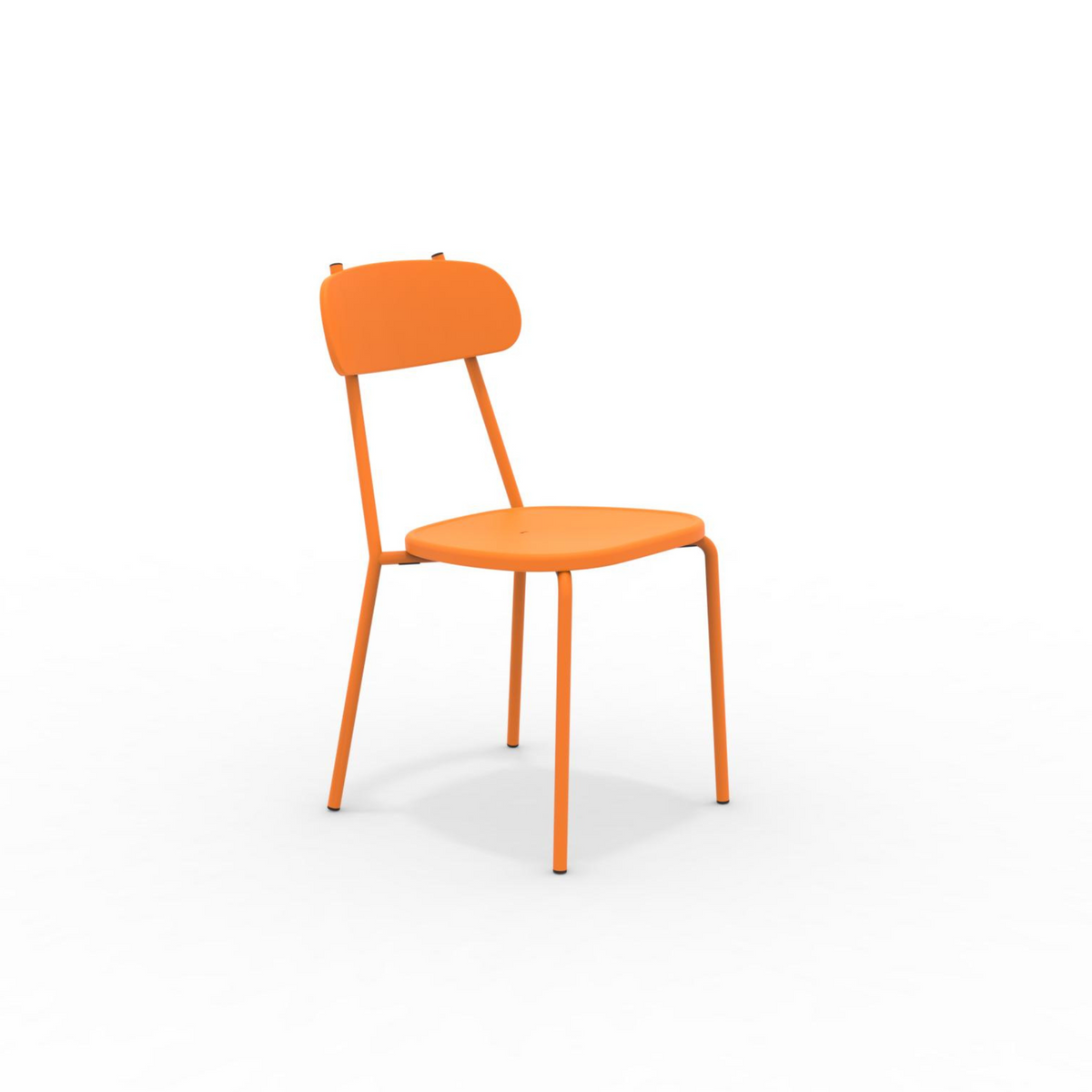 Set di sedie da giardino "Fox" impilabili in metallo verniciato cm 45x53 84h