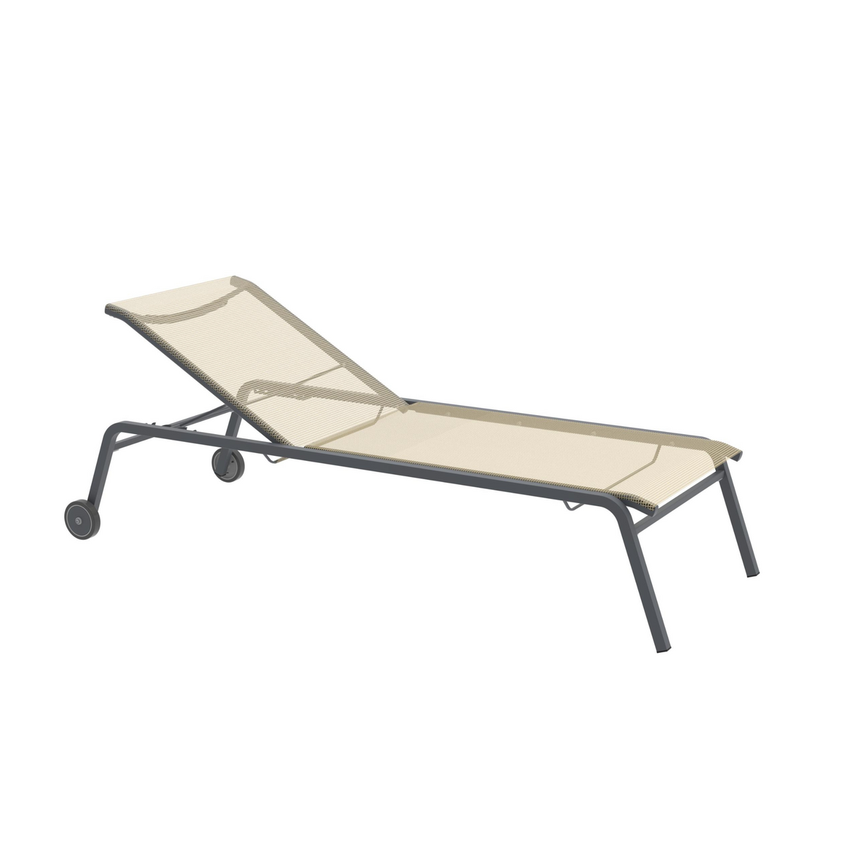 Lettino prendisole in tessuto e alluminio "Alice4" da giardino impilabile cm 198x80 97h