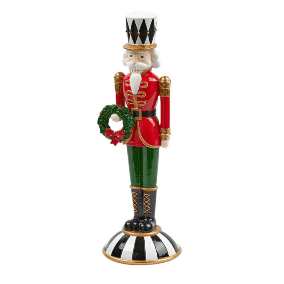 Statuetta decorativa soldatino schiaccianoci decorazione natalizia cm 30h - MondoViro