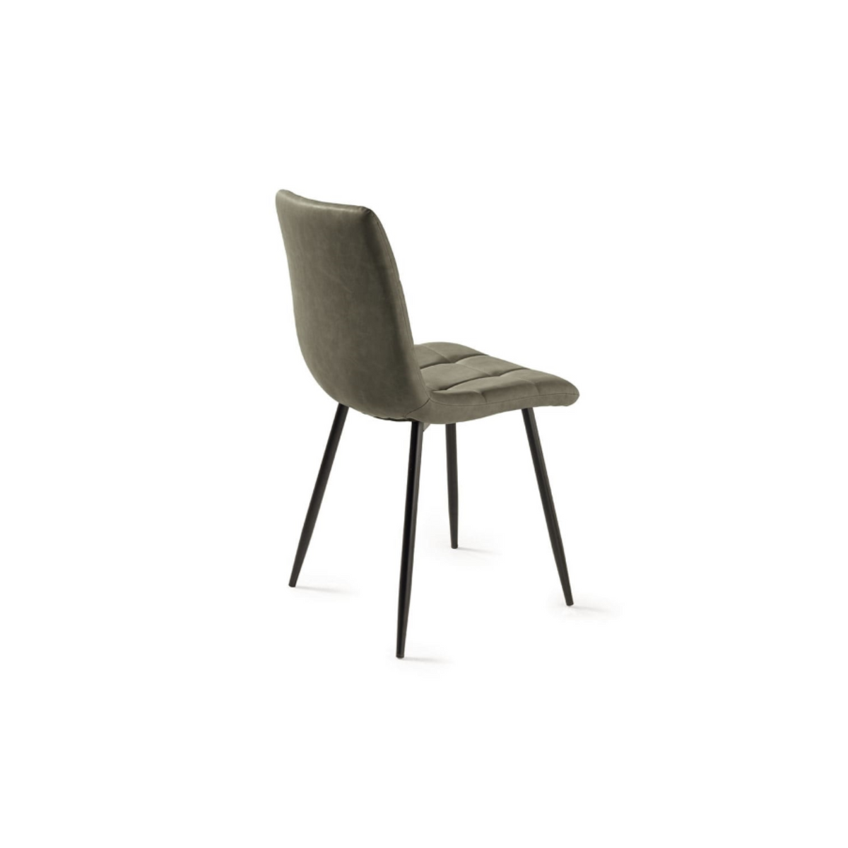 Sedie moderne "Siviglia" struttura in metallo verniciato seduta in ecopelle effetto soft touch