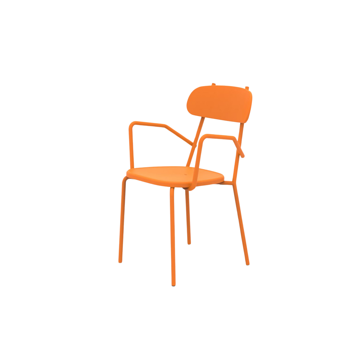 Sedie "Fox" da giardino in metallo verniciato impilabili cm 53x53 84h