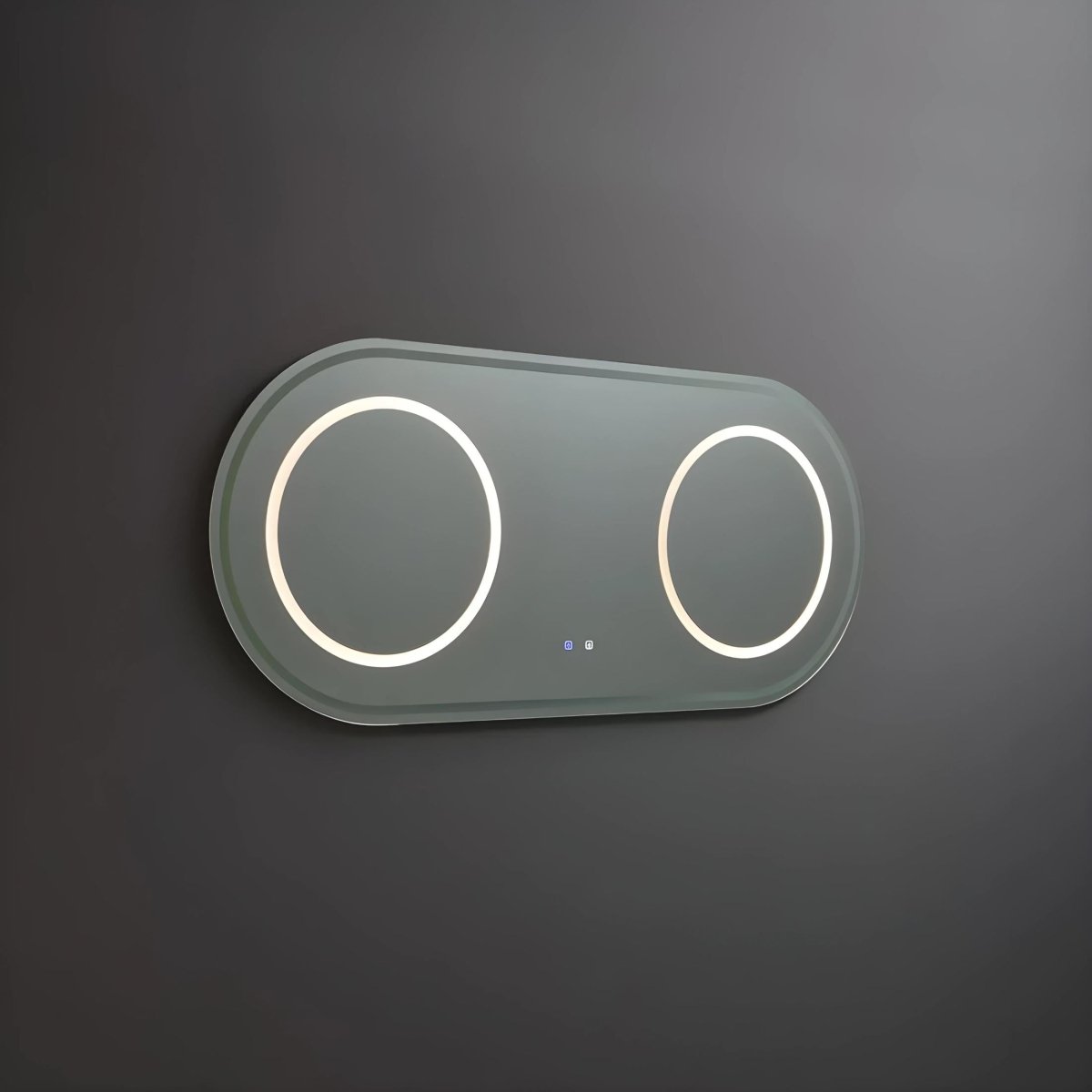Specchio a led da bagno "Luce" a doppia postazione in alluminio cm 180x80h - MondoViro