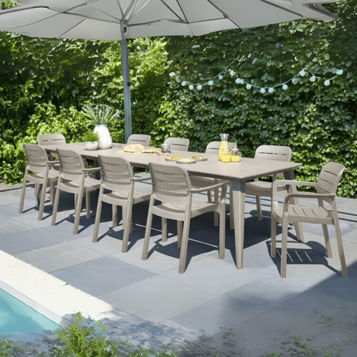 Set di sedie "Domingo" da giardino color cappuccino antiurto cm 58x53 83h - MondoViro