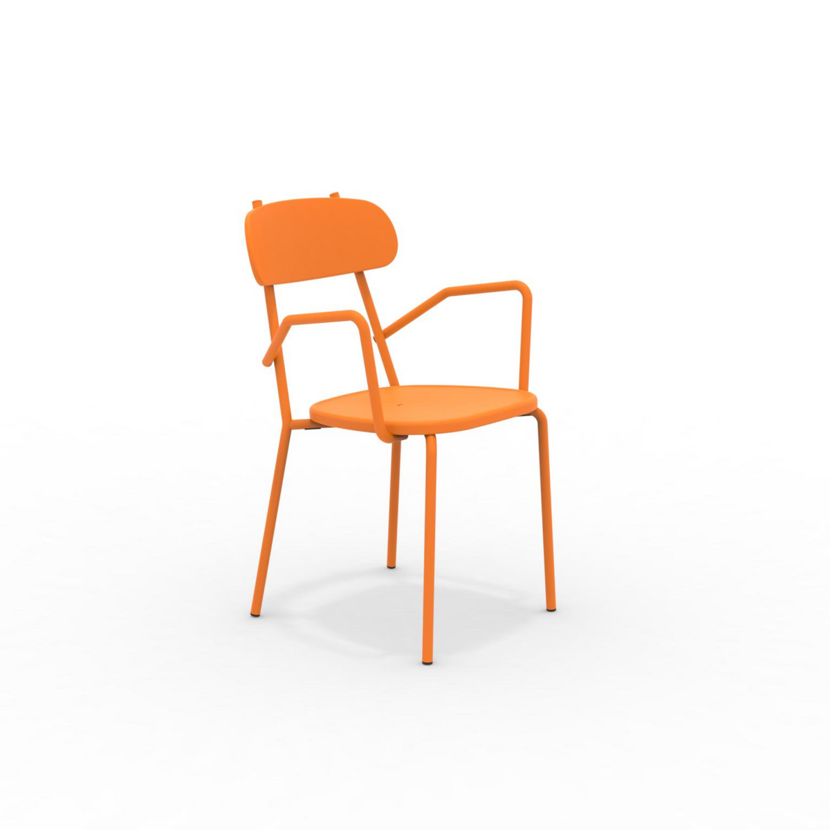 Sedie "Fox" da giardino in metallo verniciato impilabili cm 53x53 84h