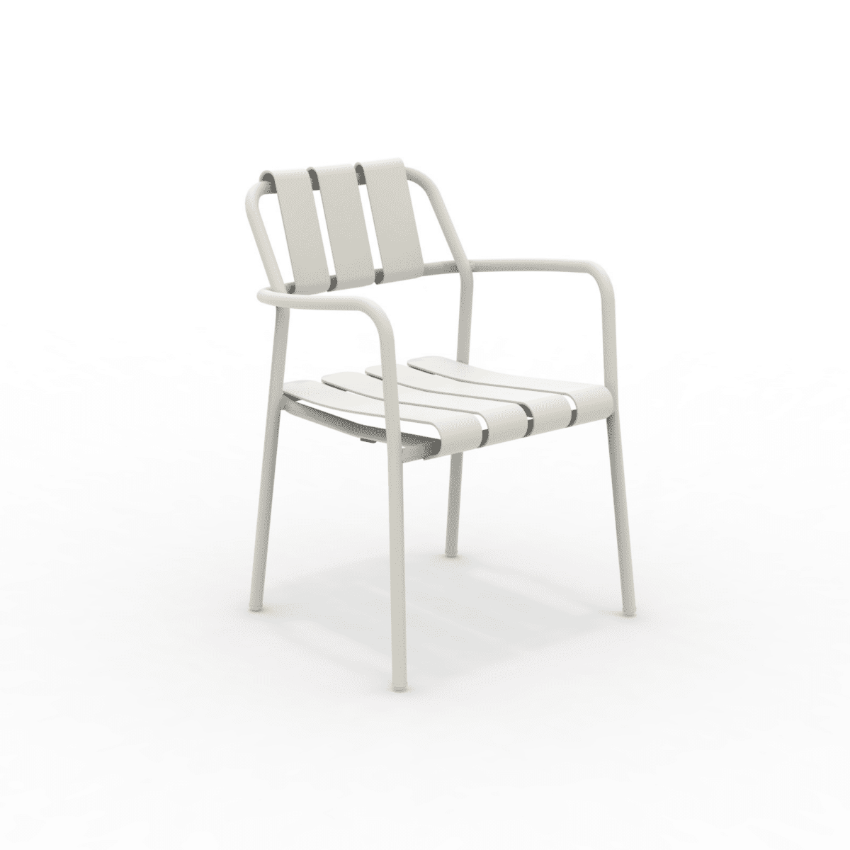 Set di poltrone in alluminio "Verdea" da giardino impilabili cm 50x58 83h - MondoViro