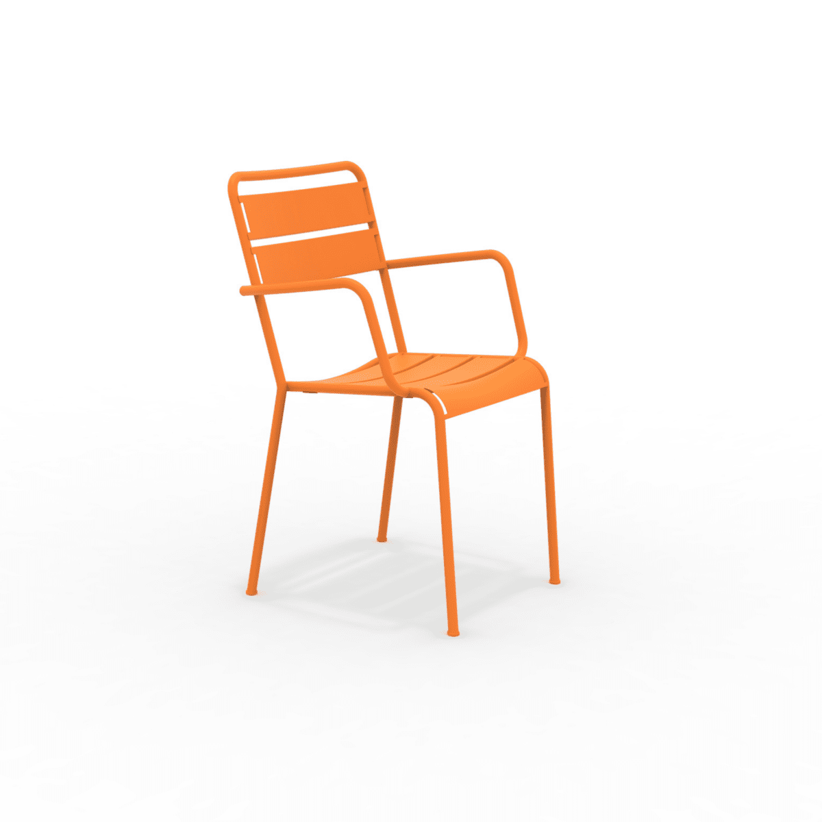 Set di sedie con braccioli da giardino in metallo "Twist" moderne ed impilabili cm 55x57 87h - MondoViro