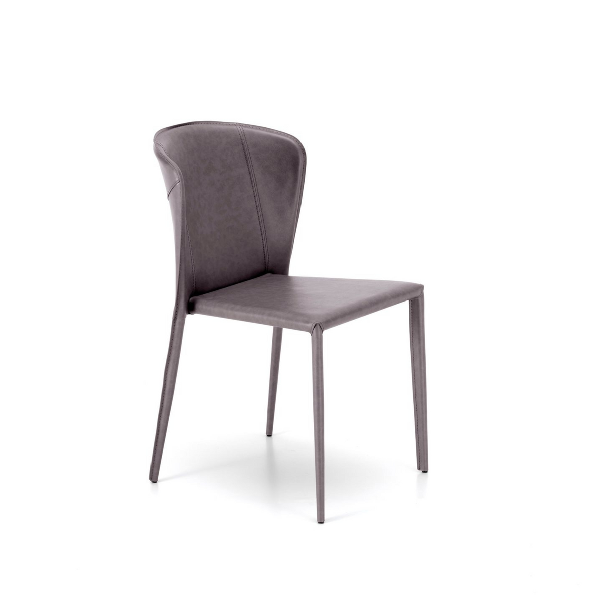 Set di sedie moderne in similcuoio "Glicine" da soggiorno eleganti cm 56x49 82h
