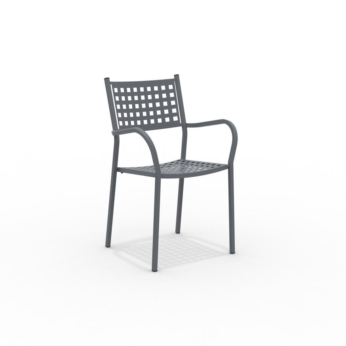 Sedie in metallo da giardino "Alice" con braccioli impilabile cm 53x53 85h