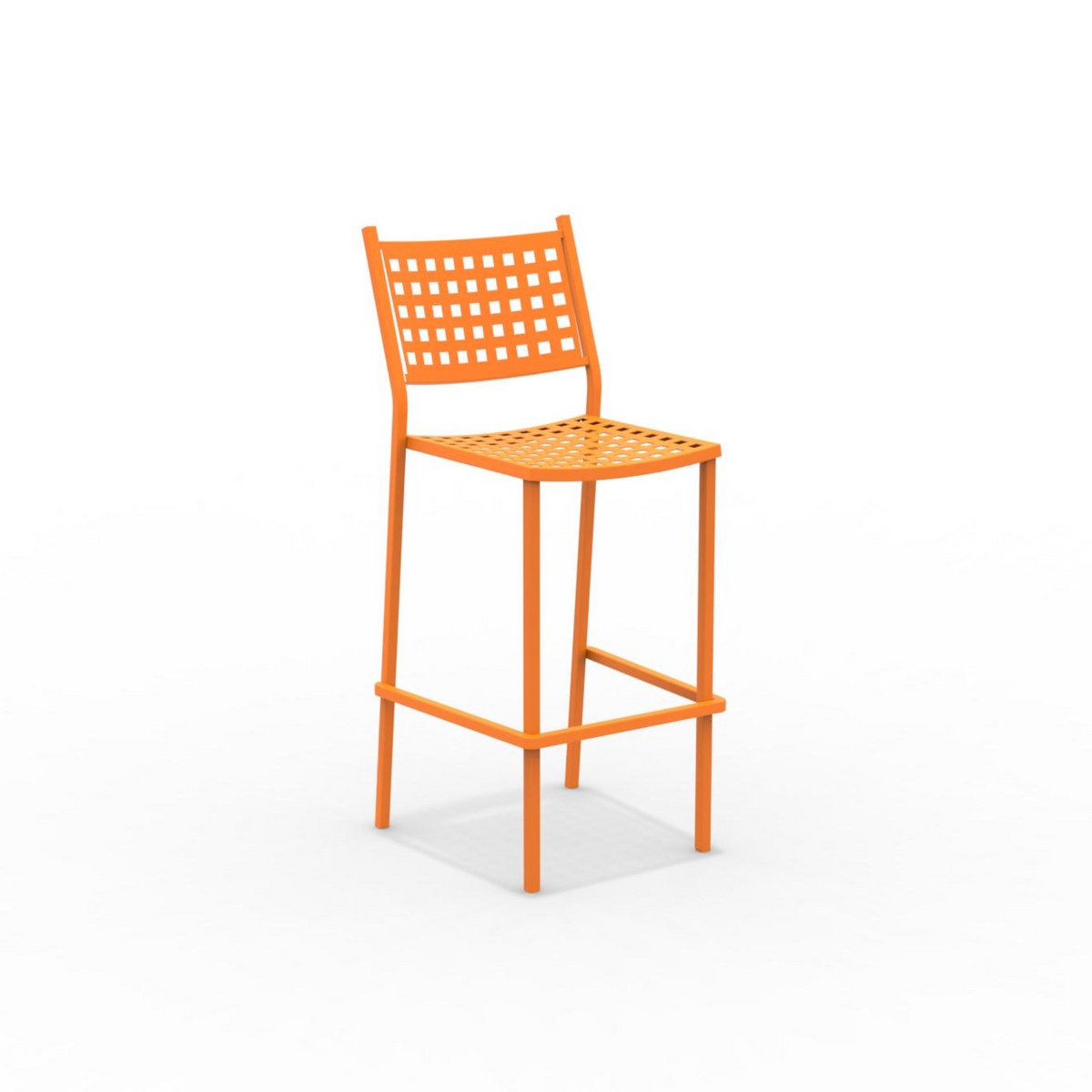Sgabello in metallo moderno impilabile da giardino "Alice" cm 44x51 107h