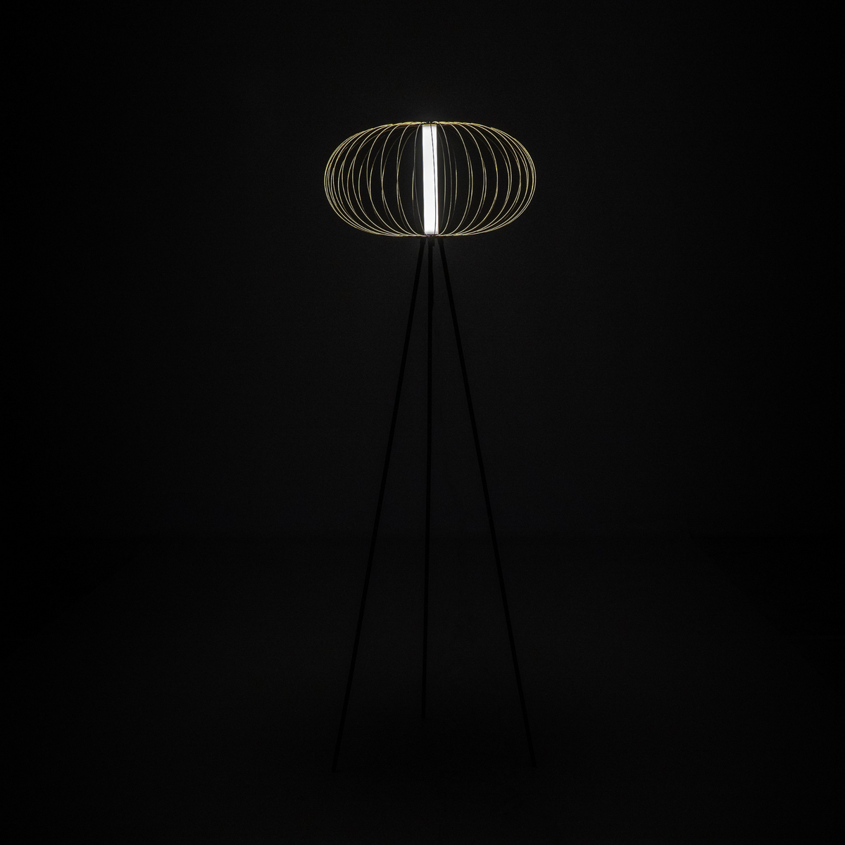 Lampada LED con paralume in acciaio "Jaula" da terra tavolo e sospesa
