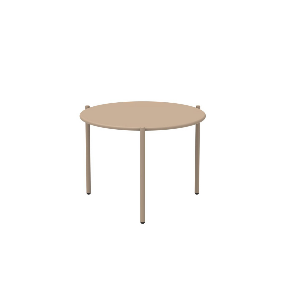 Tavolo basso da caffè tondo in metallo "Aria1" tavolino per giardino impilabile cm 60x60 46h