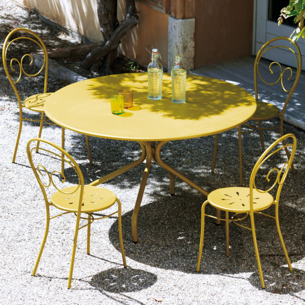 Set di sedie da giardino "Mimmo" classiche in metallo verniciato  impilabili cm 43x52 89h