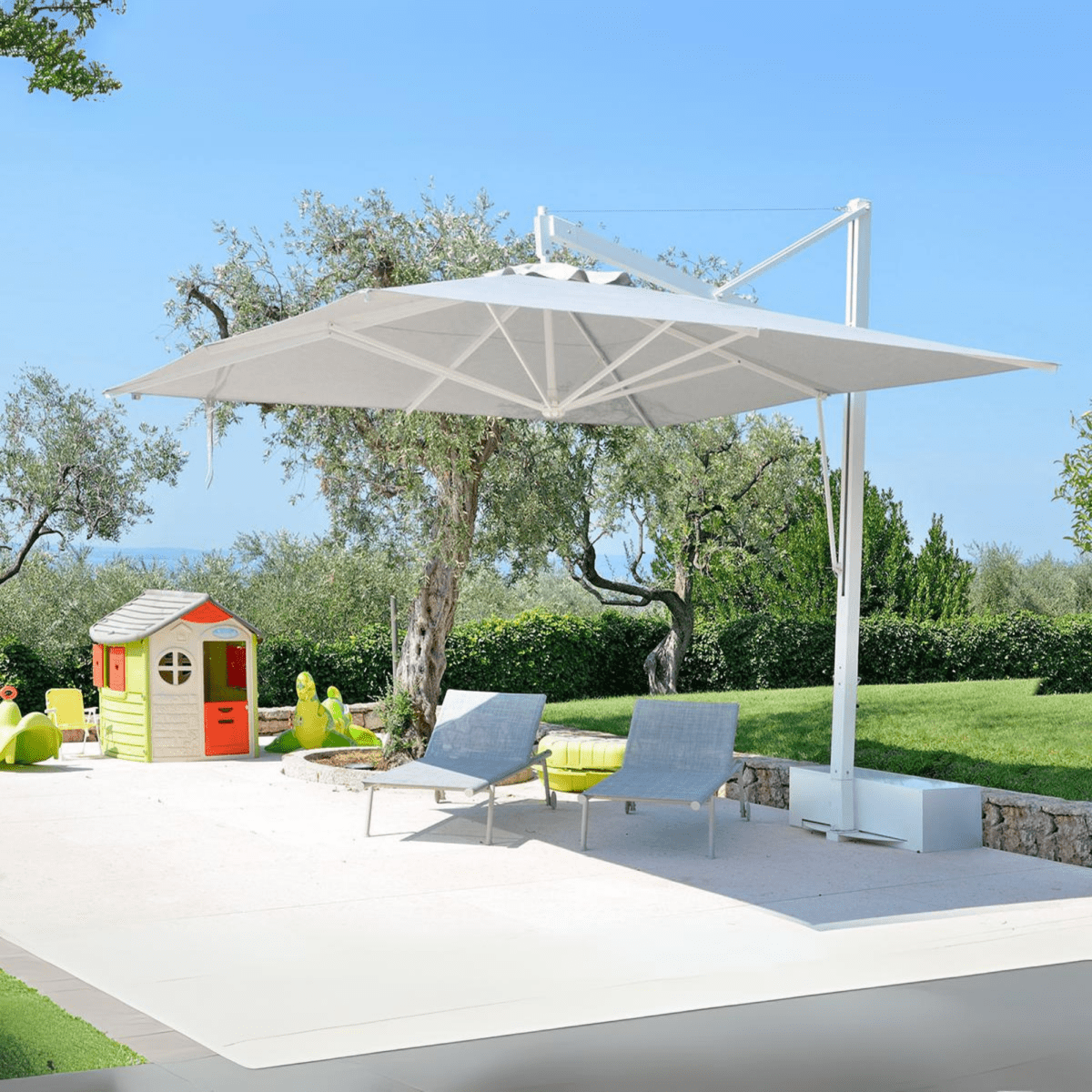 Ombrellone moderno da giardino "Pratique Classic" con braccio retrattile - MondoViro