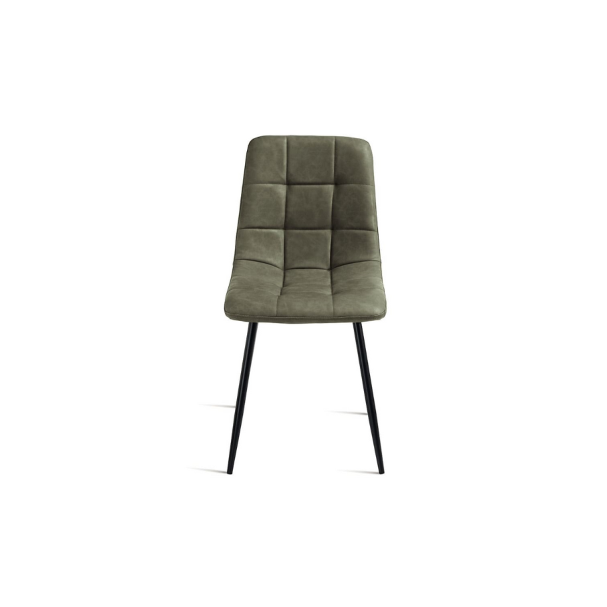 Sedie moderne "Siviglia" struttura in metallo verniciato seduta in ecopelle effetto soft touch