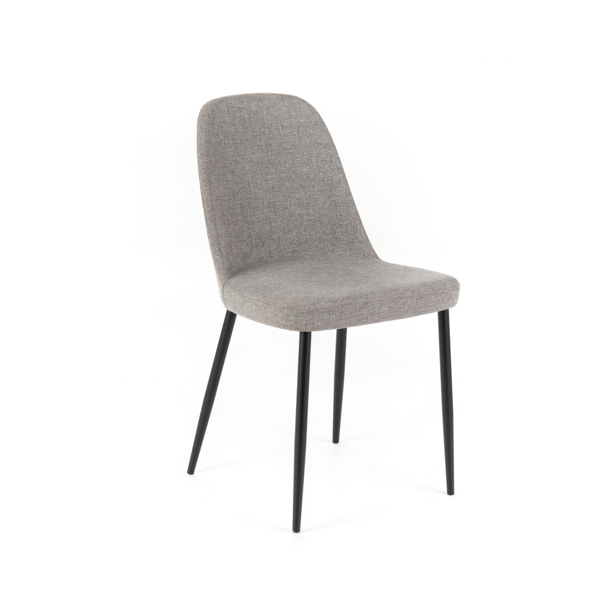 Set di sedie moderne in tessuto "Giglio" con gambe in metallo verniciato cm 46x55 85h