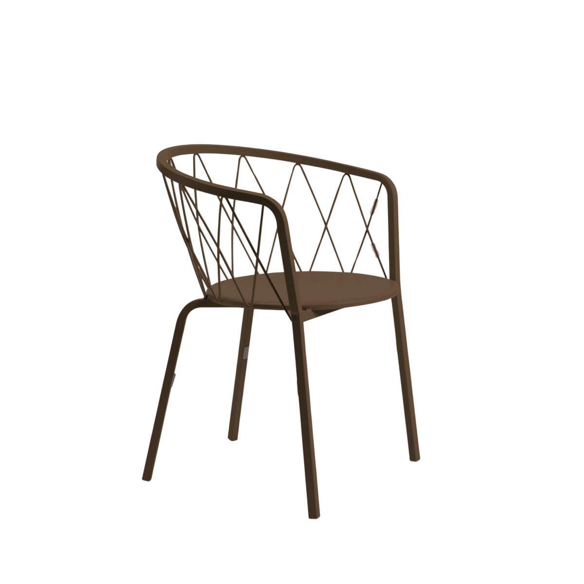 Sedia da giardino in metallo verniciato impilabili "Daisy" cm 57x55 75h