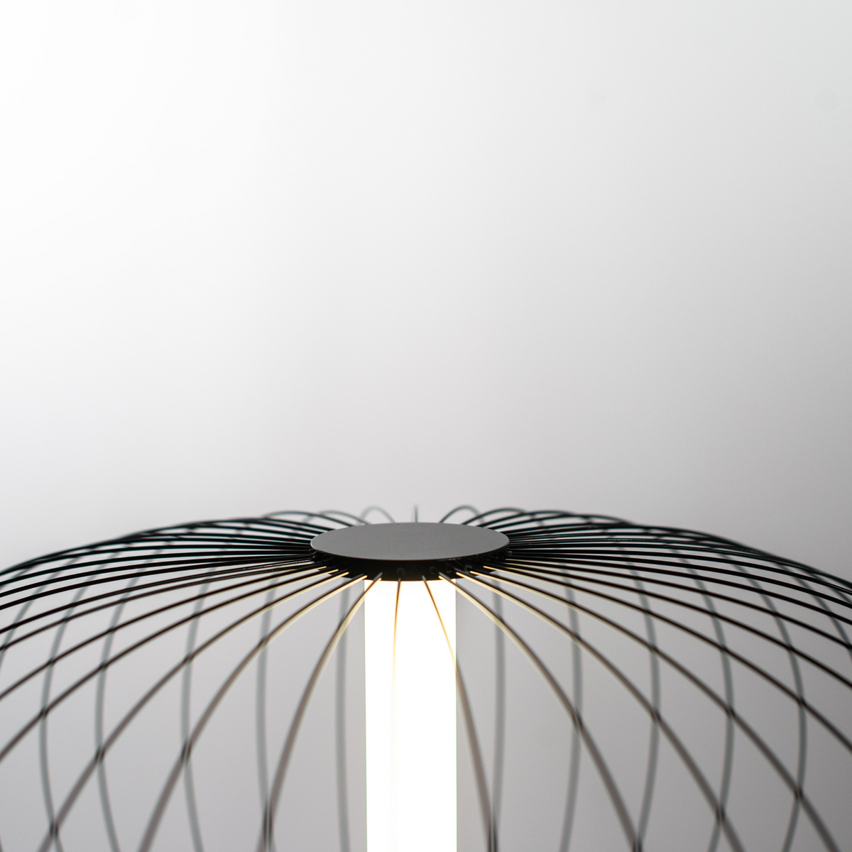 Lampada LED con paralume in acciaio "Jaula" da terra tavolo e sospesa