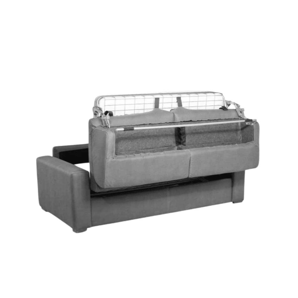 Divano letto a 3 posti contenitore "Flash" in tessuto sfoderabile cm 199x98 84h - MondoViro