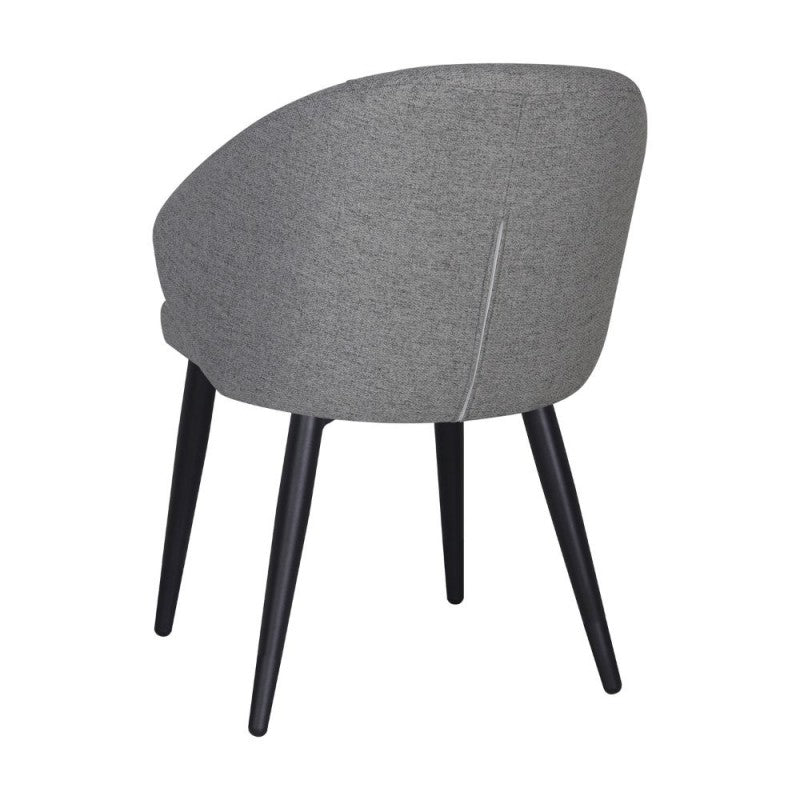 Set di sedie da pranzo "Patya" imbottite in tessuto con gambe in metallo nere cm 56x61 82h - MondoViro