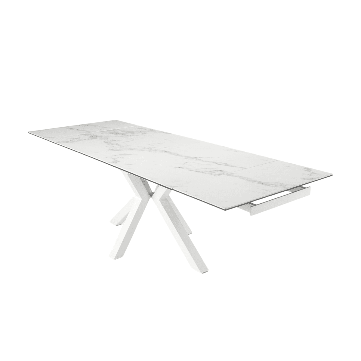 Tavolo moderno allungabile "Artik" con base in metallo fino a 10 posti - MondoViro