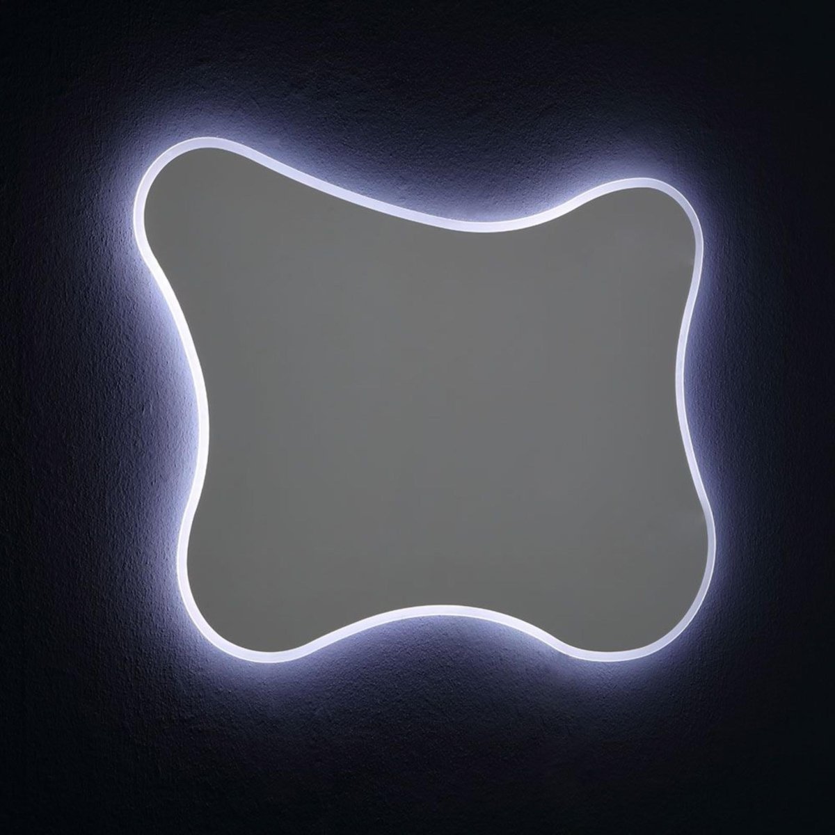 Specchio a led sagomato "Gresham" reversibile con cornice retroilluminata - MondoViro