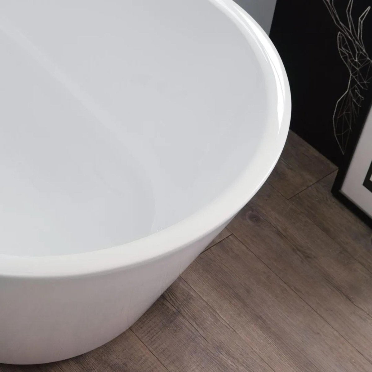 Vasca da bagno ovale svasata "Anita" autoportante in acrilico bianco - MondoViro