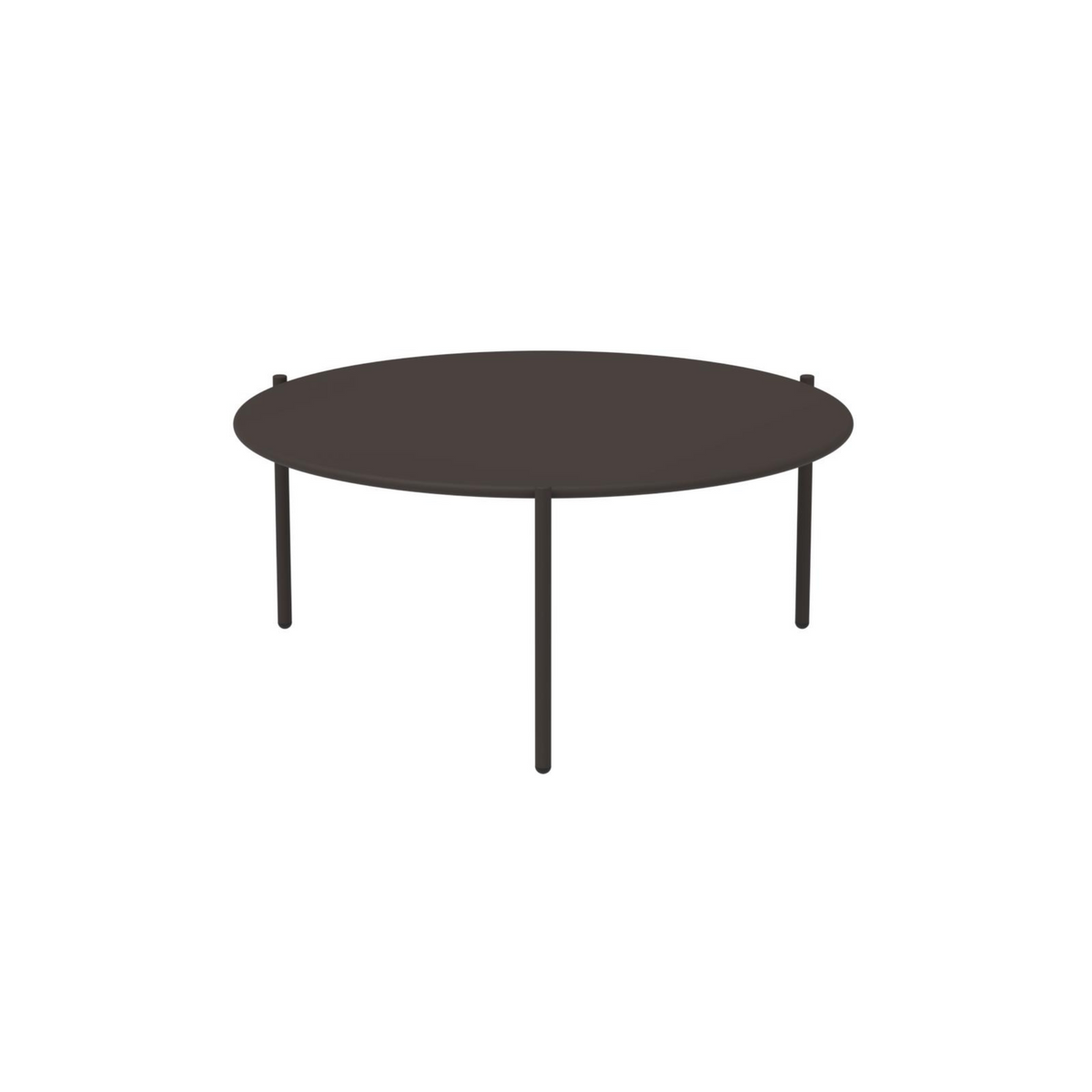 Tavolo basso da caffè tondo in metallo "Aria2" impilabile cm 90x90 40h