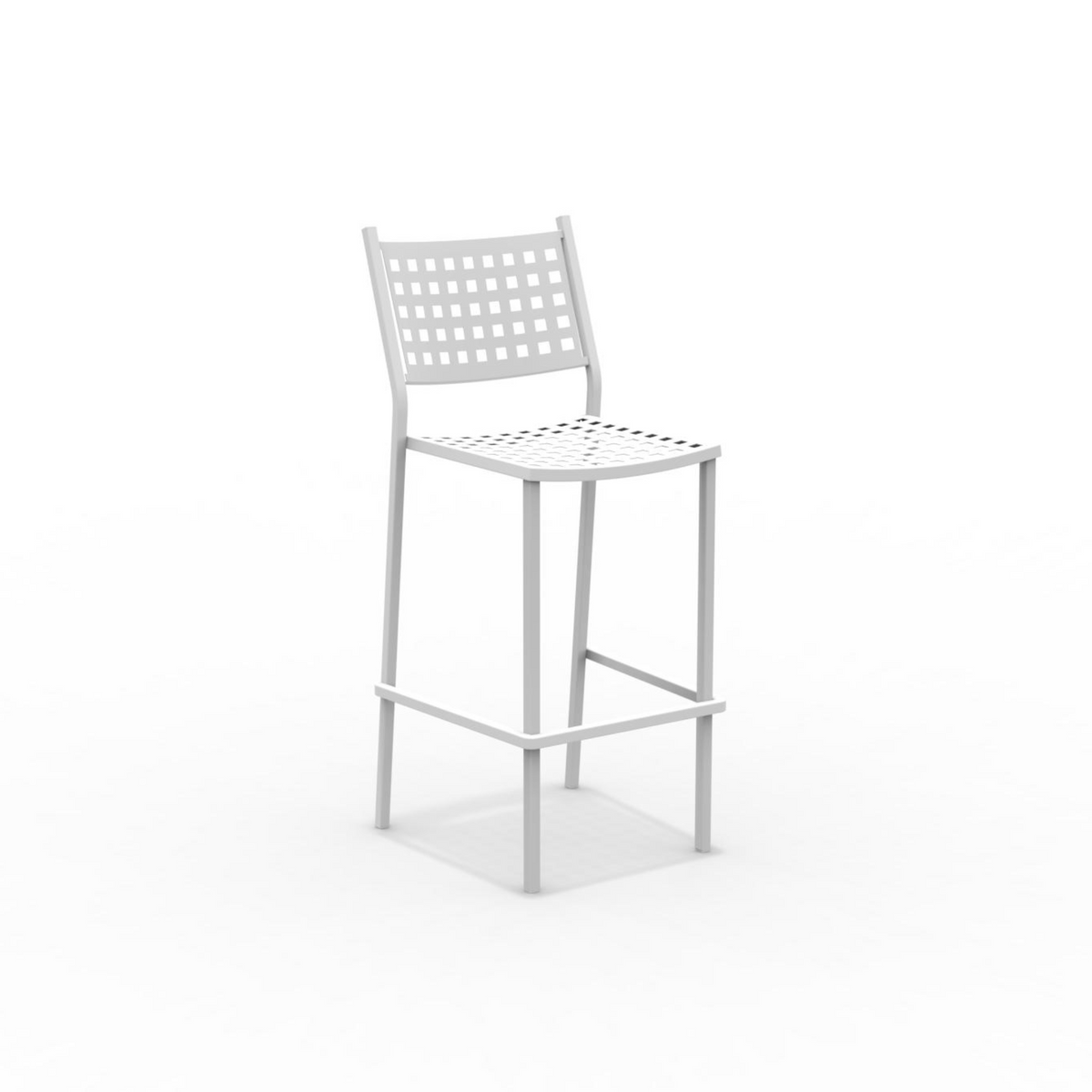 Sgabello in metallo moderno impilabile da giardino "Alice" cm 44x51 107h