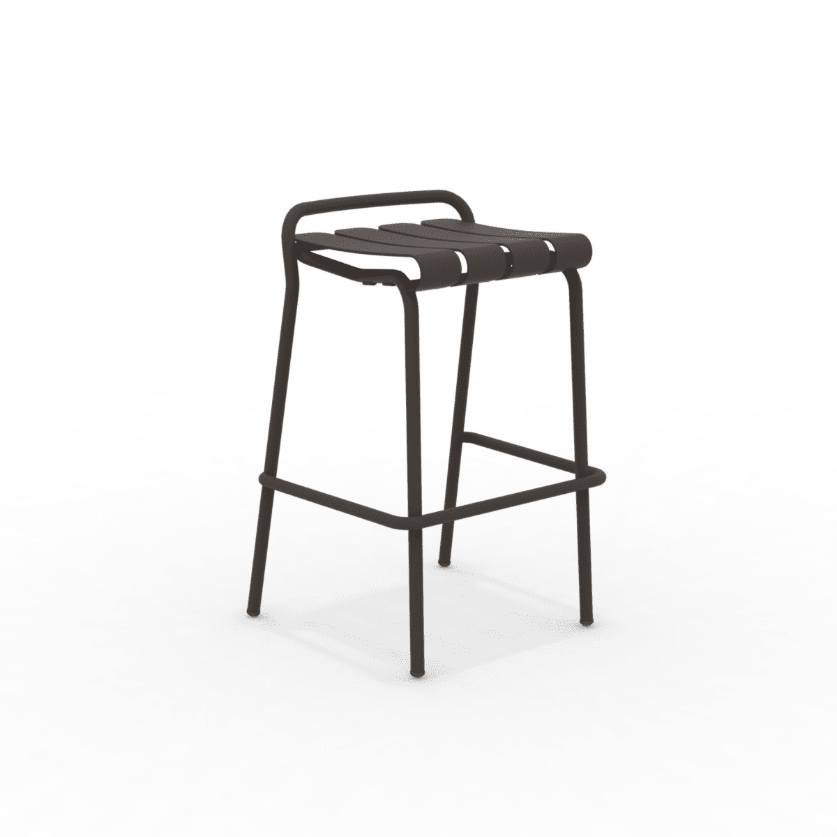 Set di sgabelli alti in alluminio "Verdea" da giardino impilabili cm 48x49 82h - MondoViro