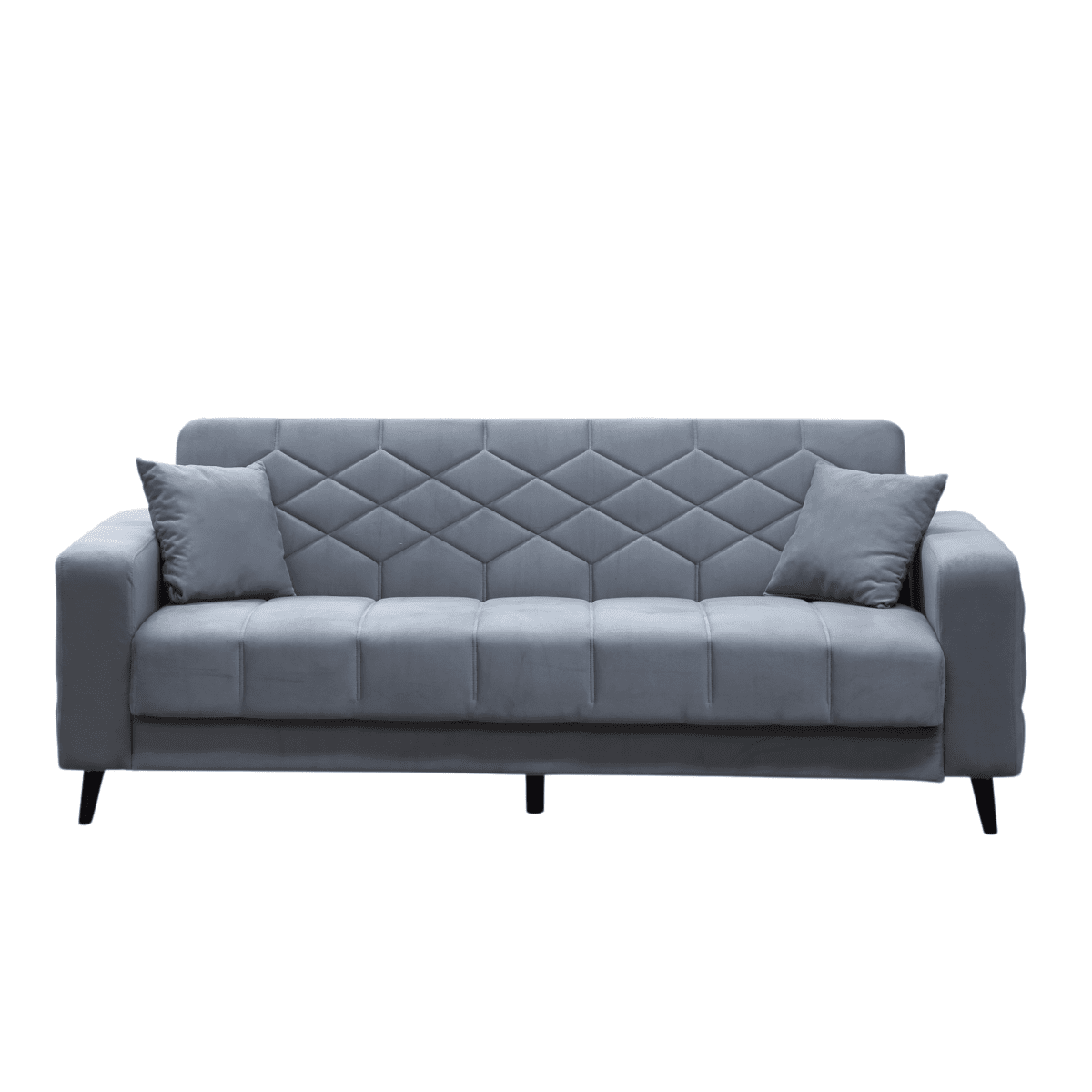 Divano moderno prontoletto 3 posti "Lisa" in velluto da soggiorno cm 225x85 84h - MondoViro