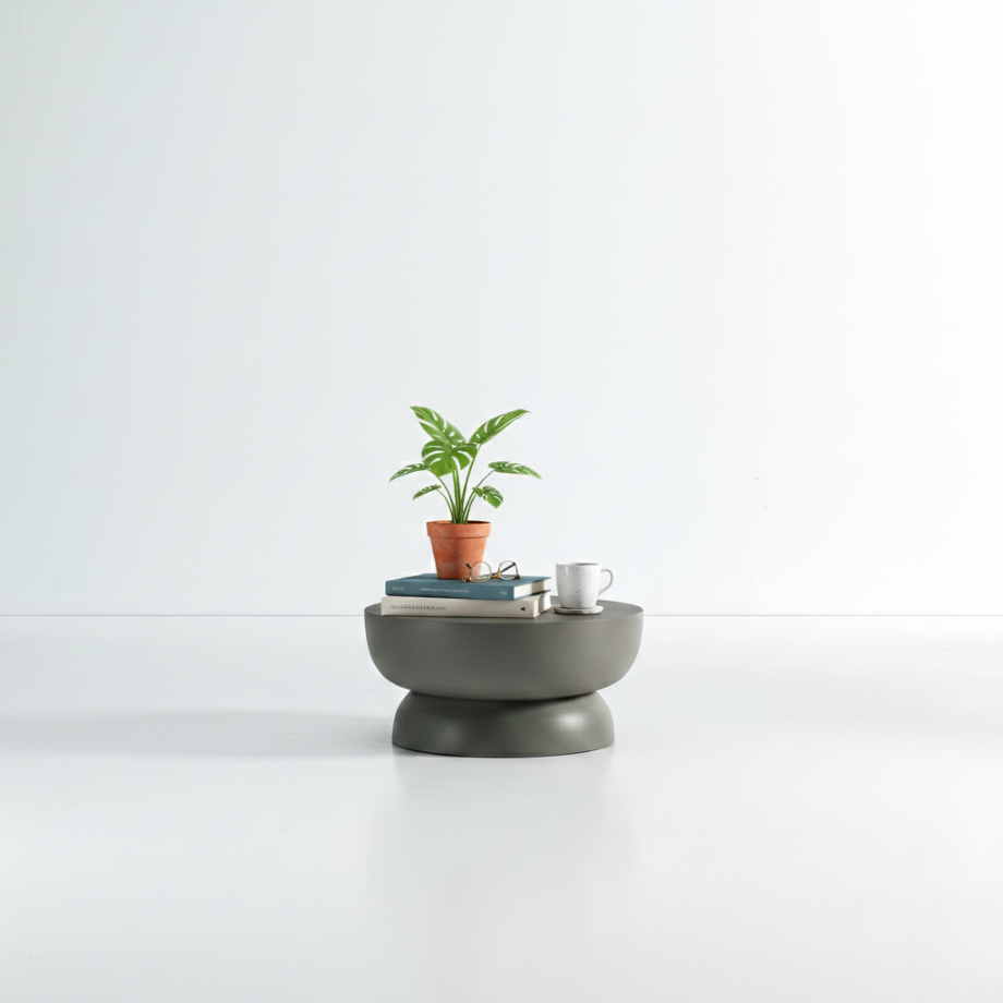 Tavolino in microcemento "Tratto" anti-macchia cm Ø 60x30h