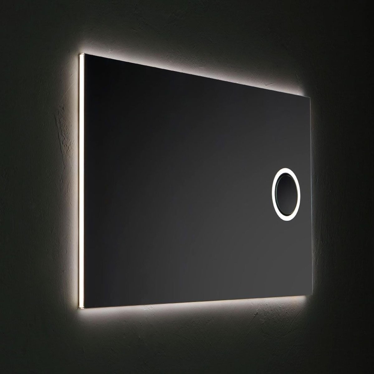 Specchio a led rettangolare "Corvallis" con ingranditore retroilluminato cm 120x70 - MondoViro