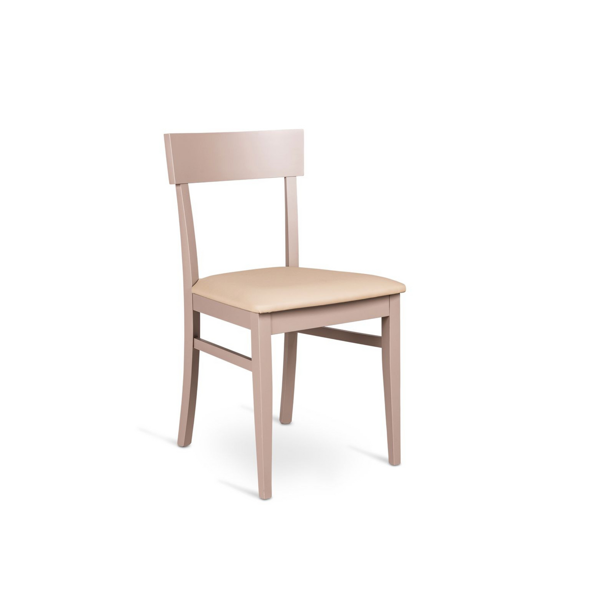 Set di sedie da soggiorno "Siena" in legno laccato imbottite moderne cm 44x45 82h