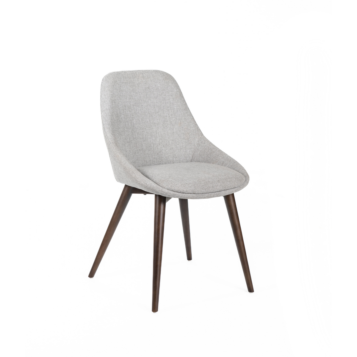 Set di sedie moderne da pranzo in tessuto "Zaira" struttura in legno cm 49x58 85h